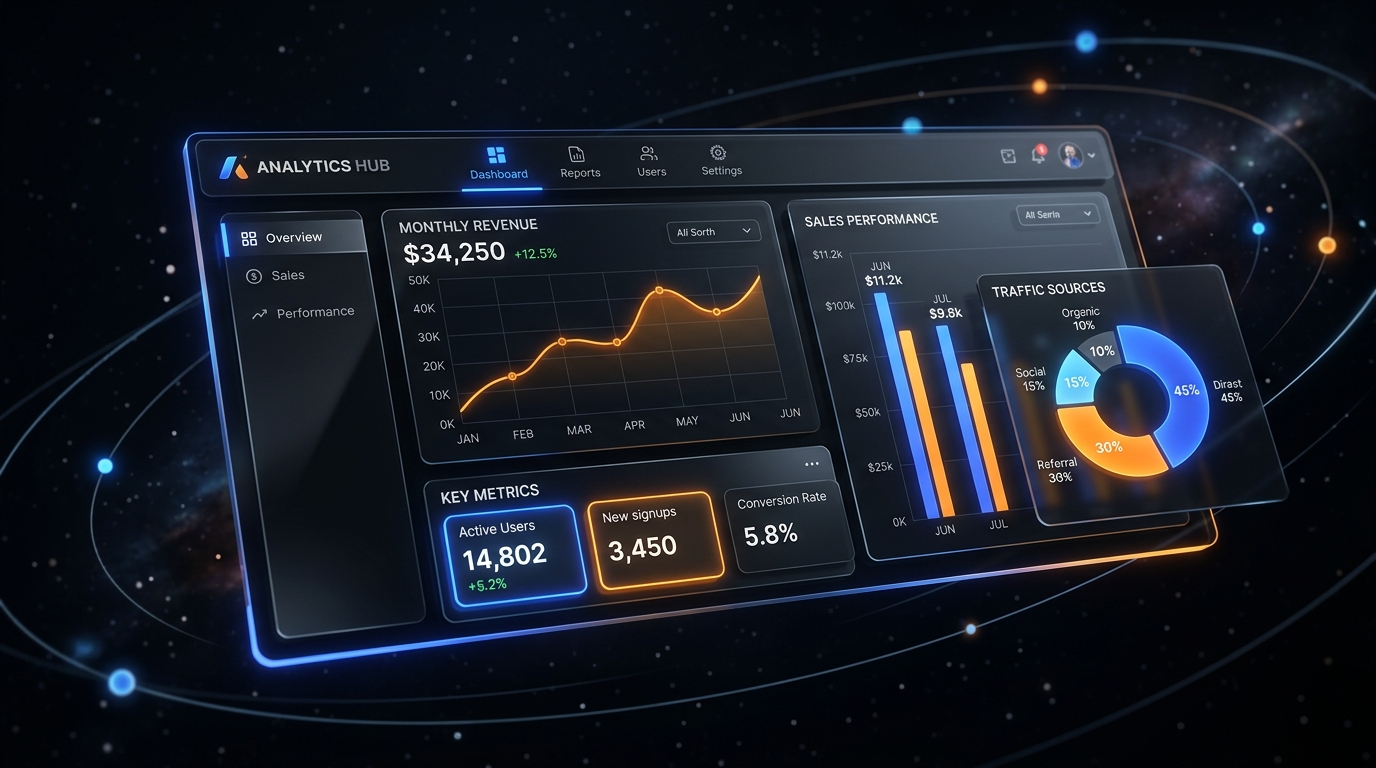 Data Analytics Dashboard Mockup